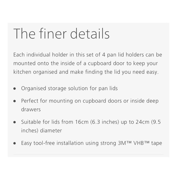 JOSEPH JOSEPH Set of 4 Pan Lid Holders - Picture 10 of 12